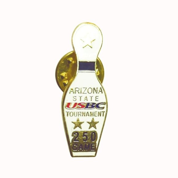 Arizona State USBC Tournament 250 Game Bowling Pin Lapel Pin - Picture 1 of 4